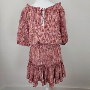 Buddy Love Short Puff Sleeve Ruffle Mini Dress NWT